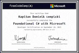 certyfikat microsoftu